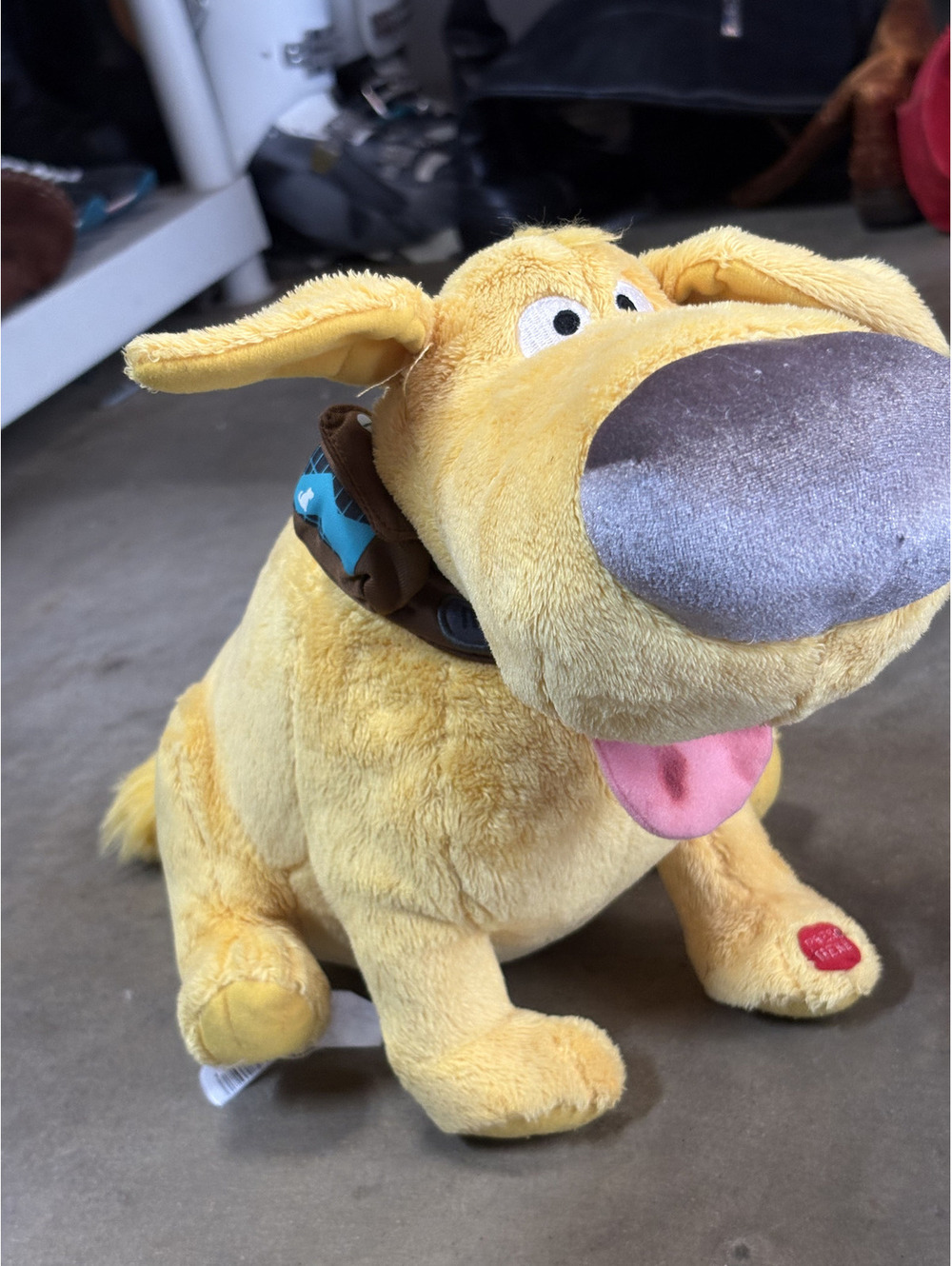 Disney Pixar Up Dug Talking Plush Stuffed Dog Toy with Collar